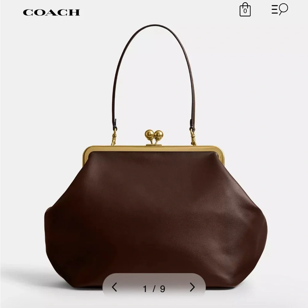 Coach Large Kisslock Frame Bag - Picture 5 of 7